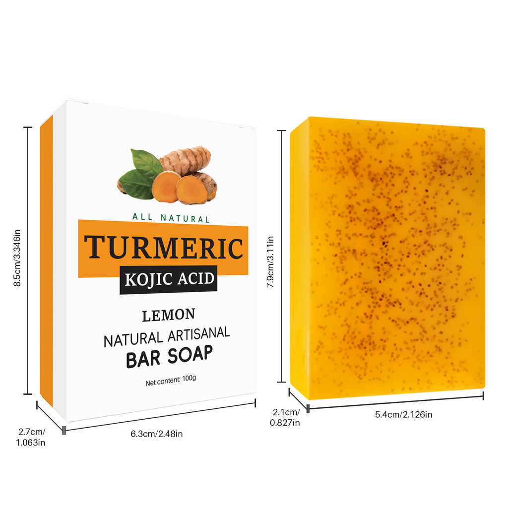 Lemon Turmeric Kojic Acid Soap – Brightening Face & Body Bar | Natural Skincare - ElevateHealthTech