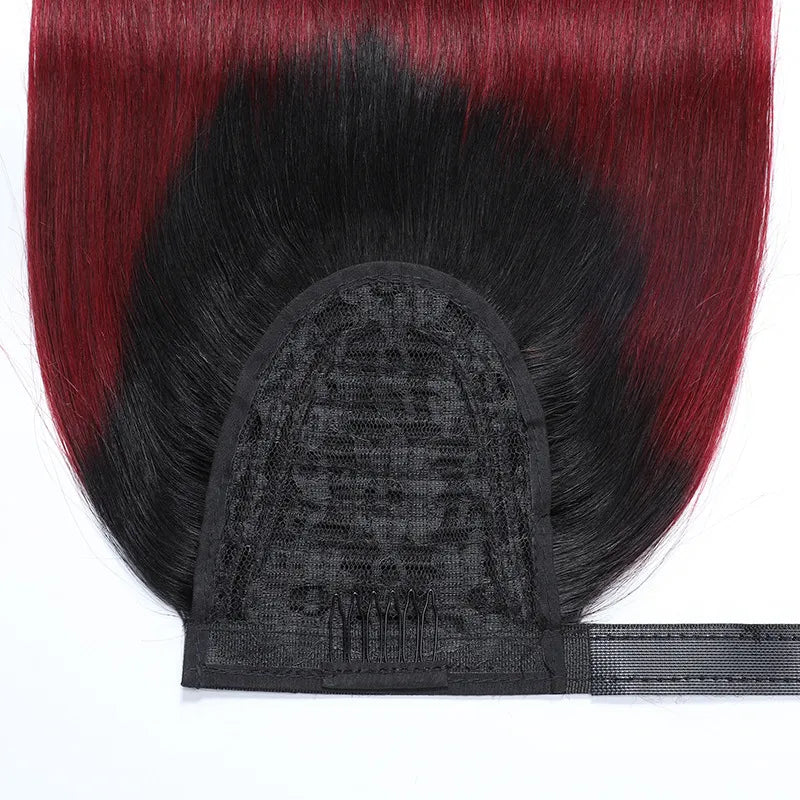 Burgundy premium ponytail(T1B99J)(75g-100g) - ElevateHealthTech