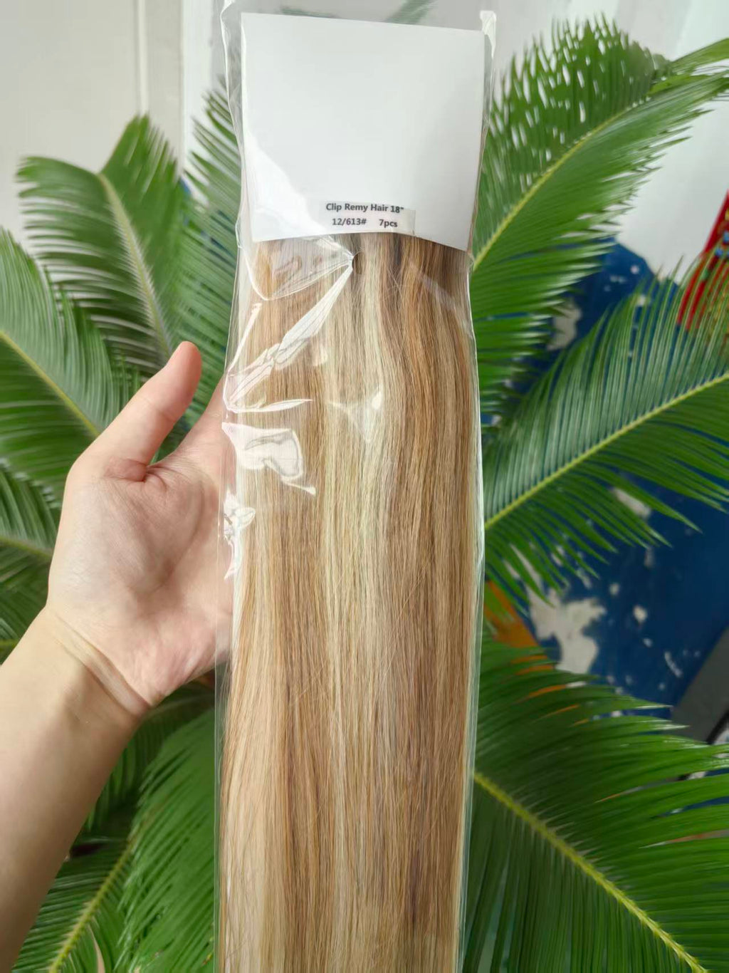 Golden Light Brown Highlights Premium Classic Clip-In Hair Extensions(100g-130g)(#12/613) - ElevateHealthTech