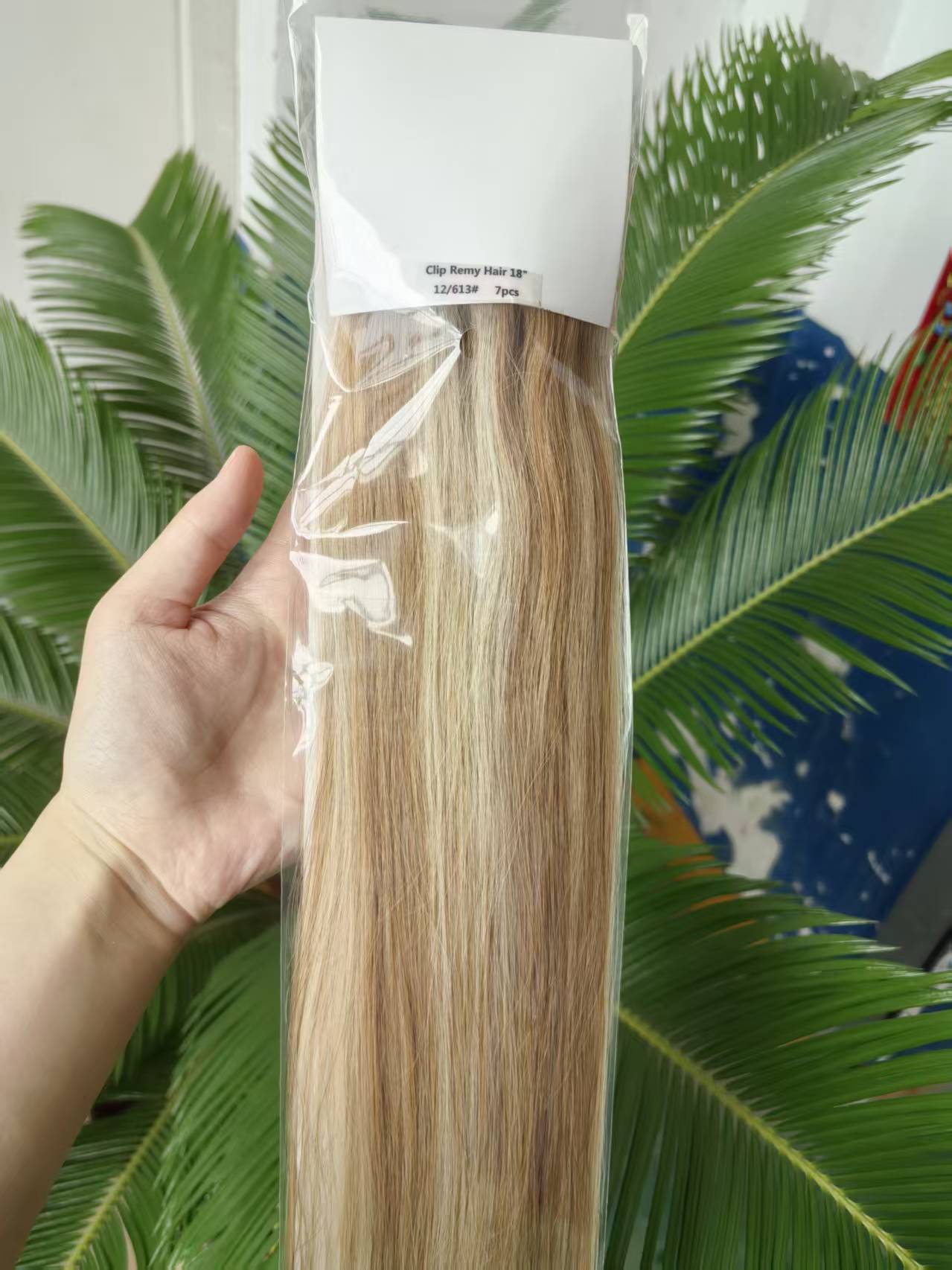 Golden Light Brown Highlights Premium Classic Clip-In Hair Extensions(100g-130g)(#12/613) - ElevateHealthTech