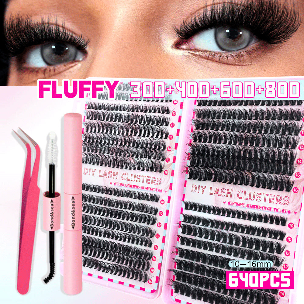 DIY Fluffy Cluster Lash Extension Kit – 40 Row Volume Lash Tray - ElevateHealthTech