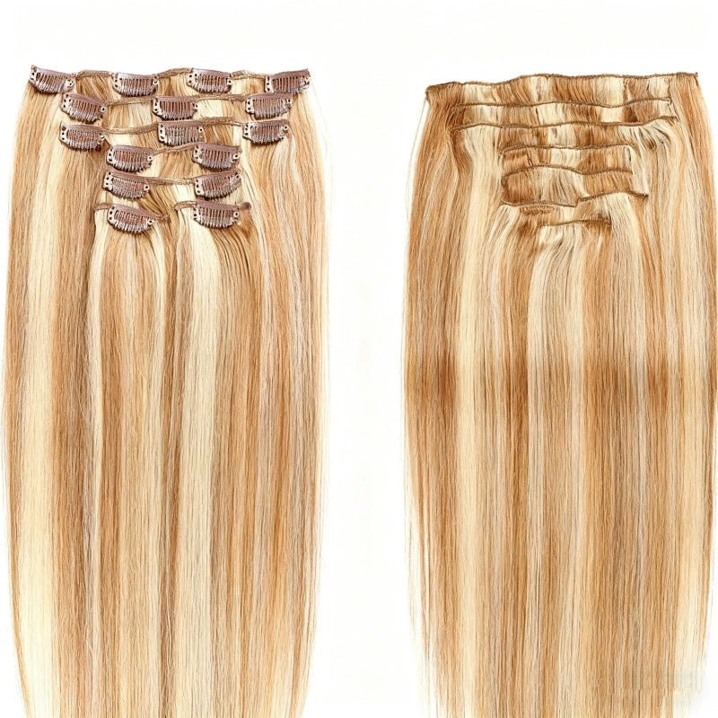 Golden Bronde Highlights / Classic Clip-Ins (100g-120g)(#12/613) - ElevateHealthTech