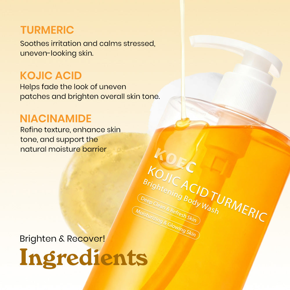 Brightening & Gentle Body Cleanser Duo – Kojic Acid Turmeric Shower Gel + Hydrating Face & Body Wash - ElevateHealthTech