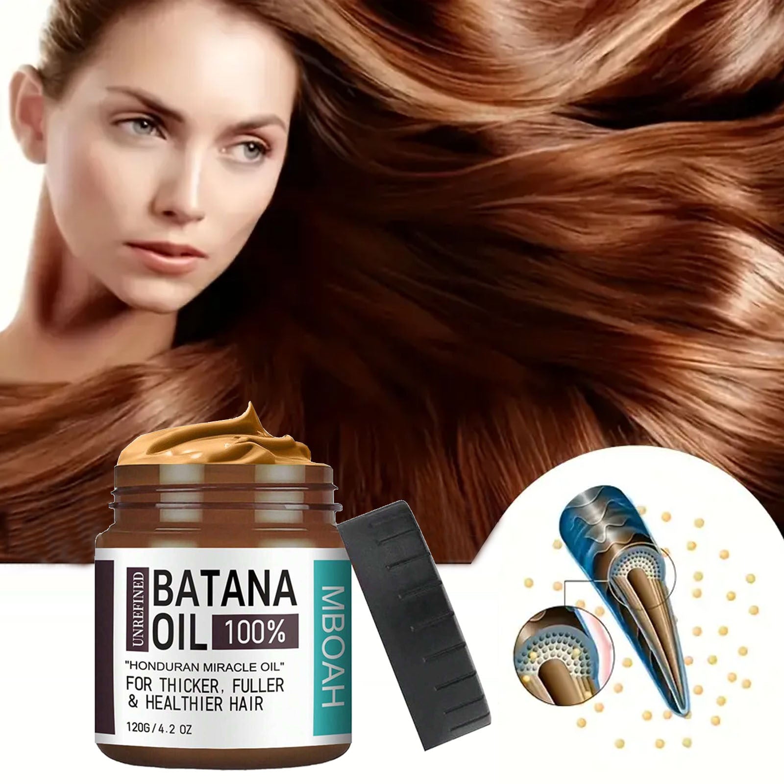 Batana Oil from Honduras – Pure Moisturizing Hair & Scalp Oil for Soft, Shiny Hair - ElevateHealthTech