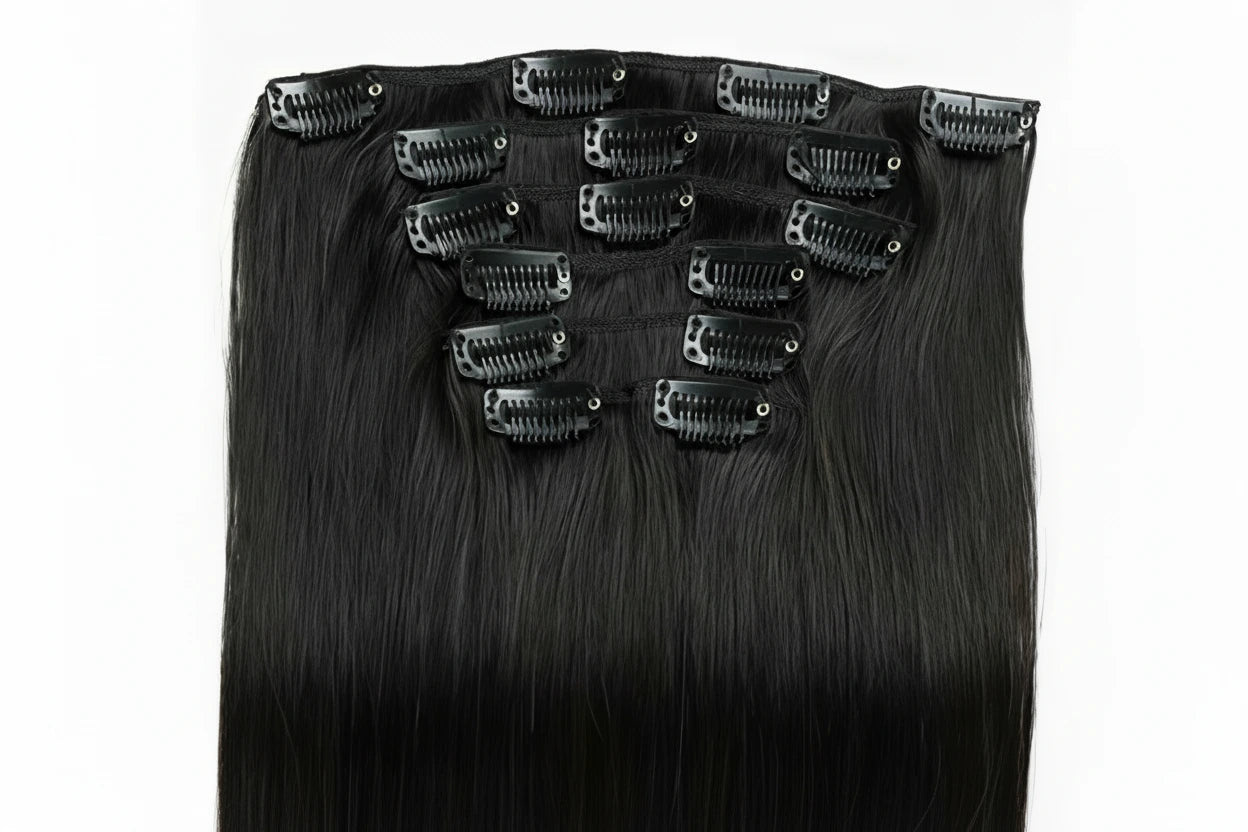 Jet Black /  Classic Clip-Ins (100g-120g)(#1) - ElevateHealthTech