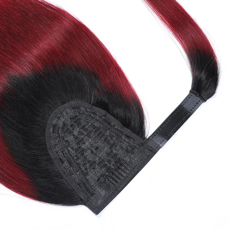 Burgundy premium ponytail(T1B99J)(75g-100g) - ElevateHealthTech