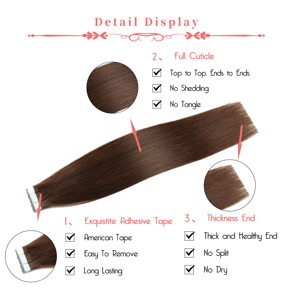 Dark Brown / Tape-Ins 50g (#2) - ElevateHealthTech