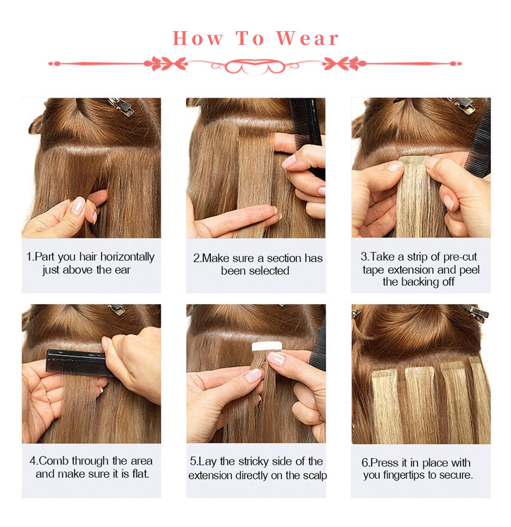 Chocolate Dip Color Melt Premium Tape-In Hair Extensions – 50g(#8) - ElevateHealthTech