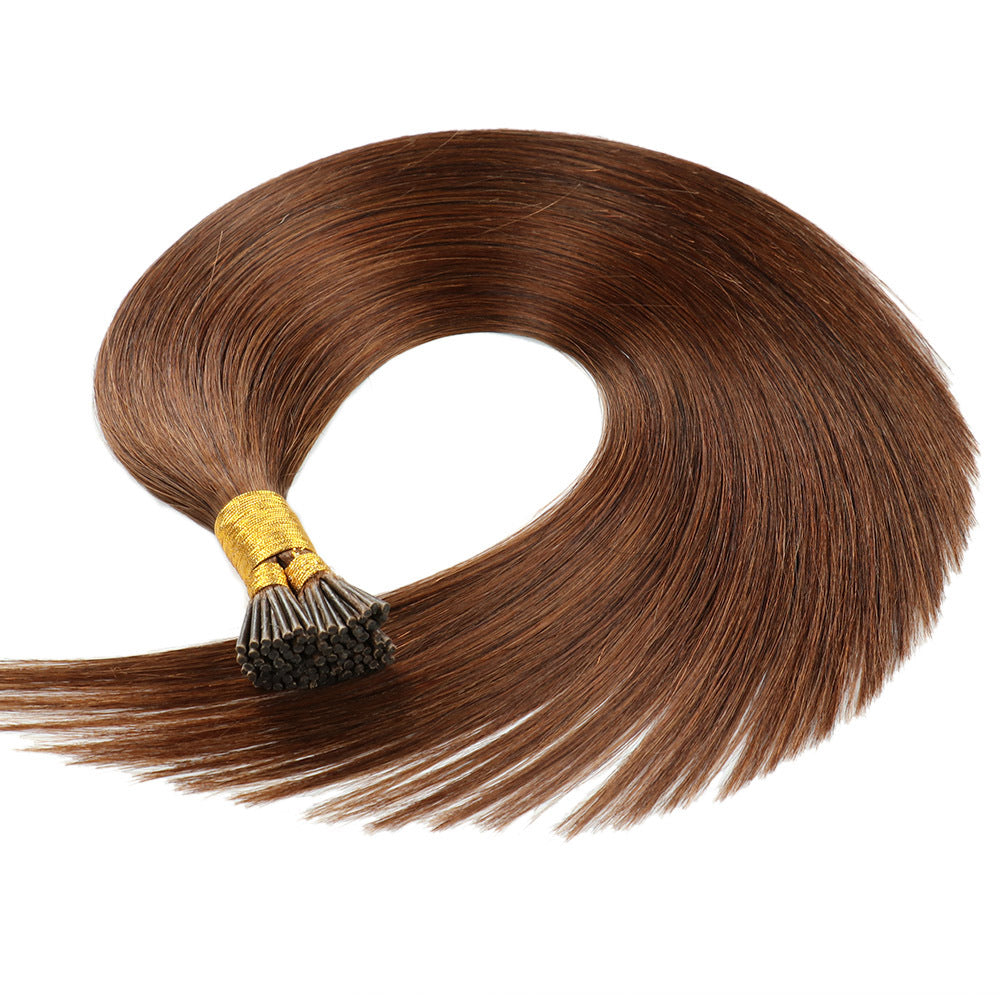 Chocolate Brown Premium I-tip Hair Extensions 50g(#4) - ElevateHealthTech
