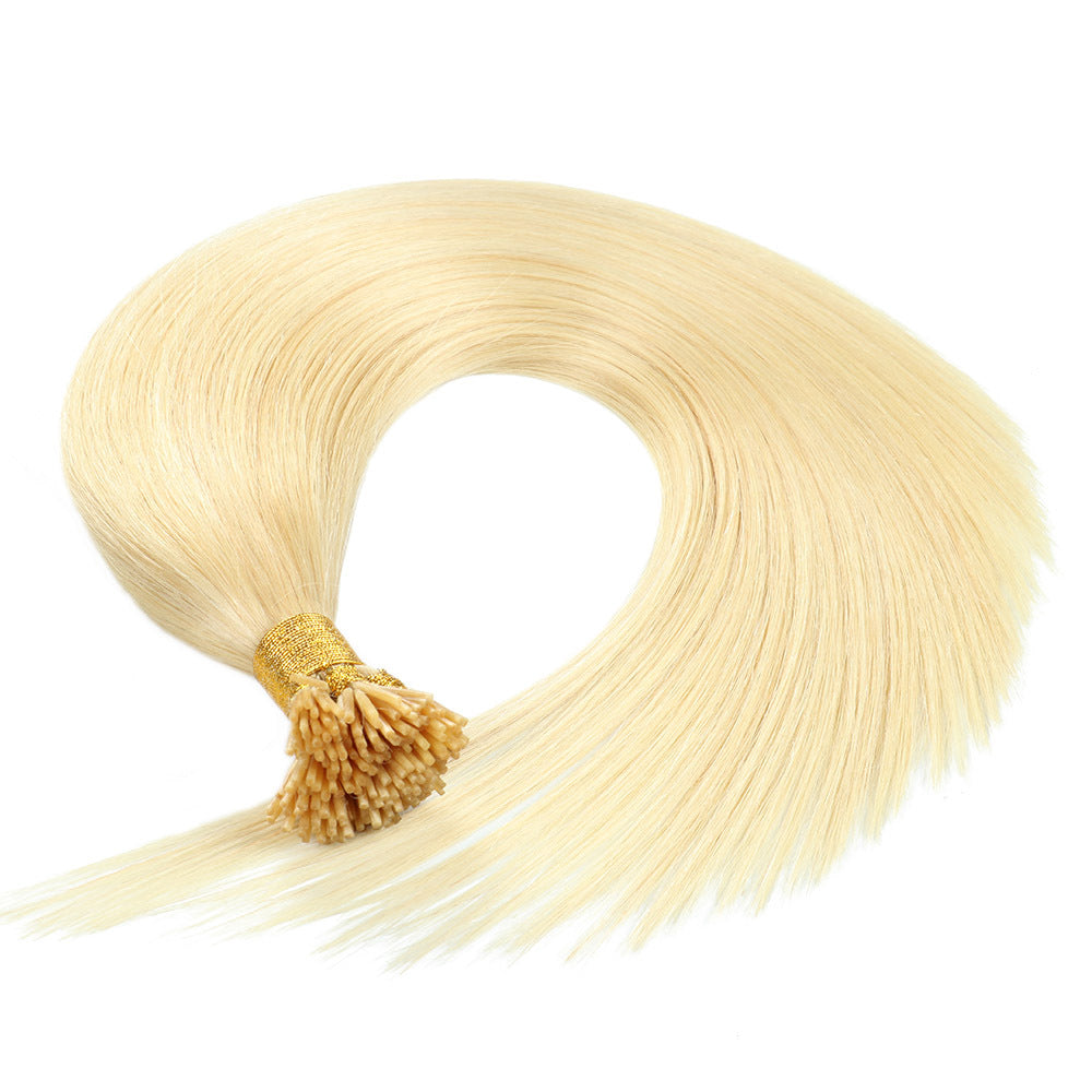 Yellowish Blonde Premium I-tip Hair Extensions 50g(#613) - ElevateHealthTech