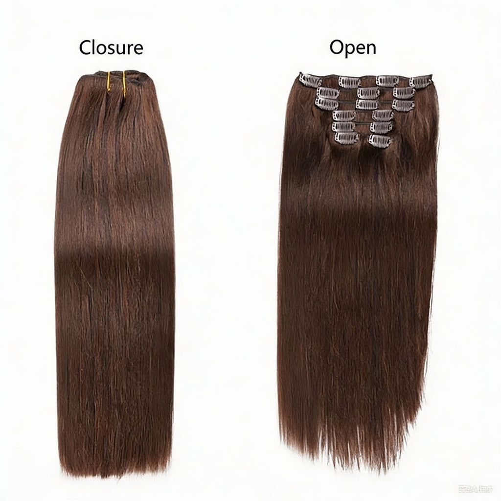 Dark Brown / Classic Clip-Ins(100g-120g) (#2) - ElevateHealthTech