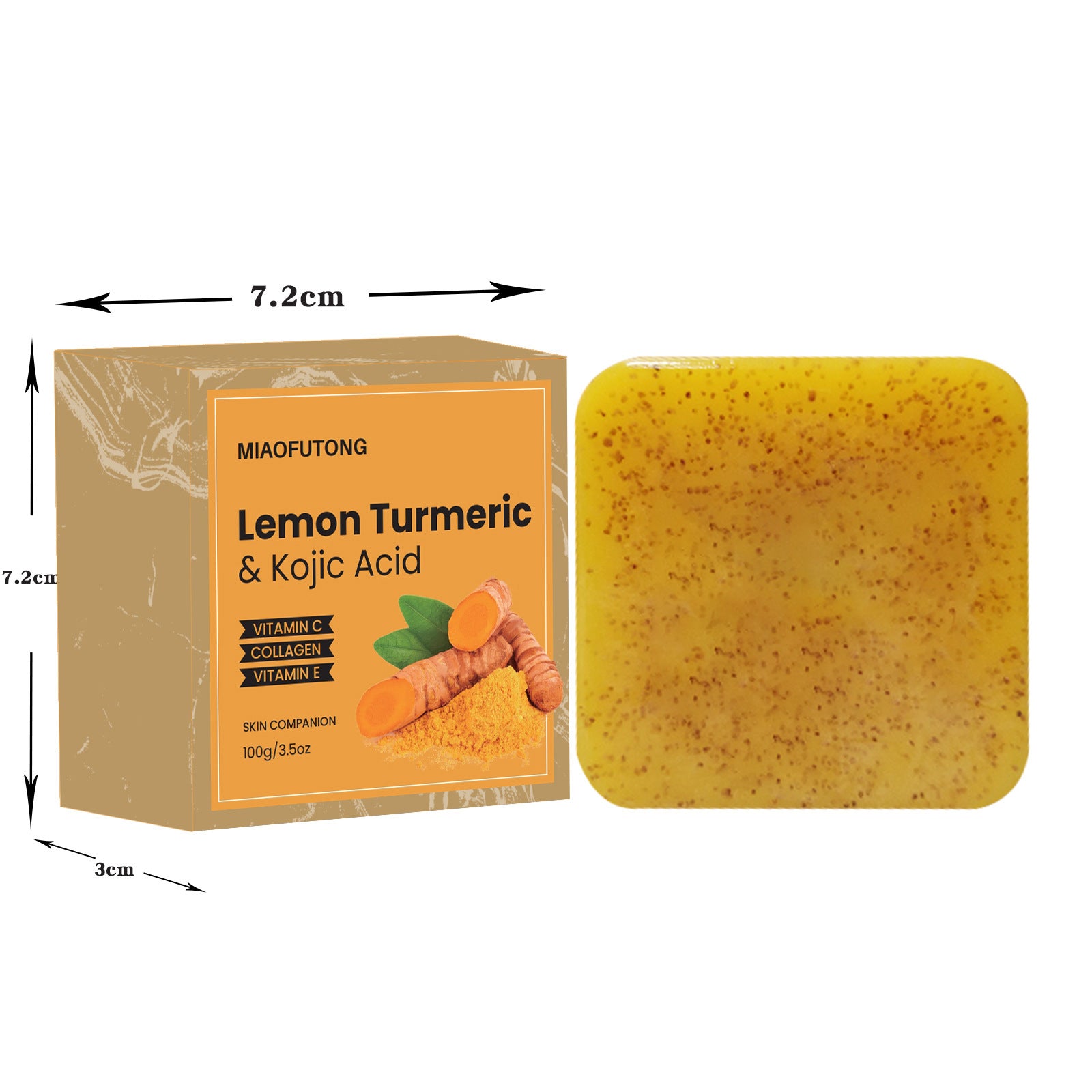 Lemon Turmeric Kojic Acid Soap – Brightening Face & Body Bar | Natural Skincare - ElevateHealthTech