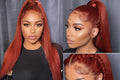 Brown-red wig with lace headband - ElevateHealthTech