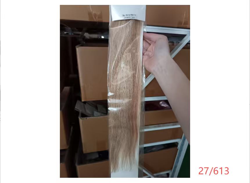 Amber Blonde Highlights Premium Classic Clip-In Hair Extensions(100g-130g)(#27/613) - ElevateHealthTech