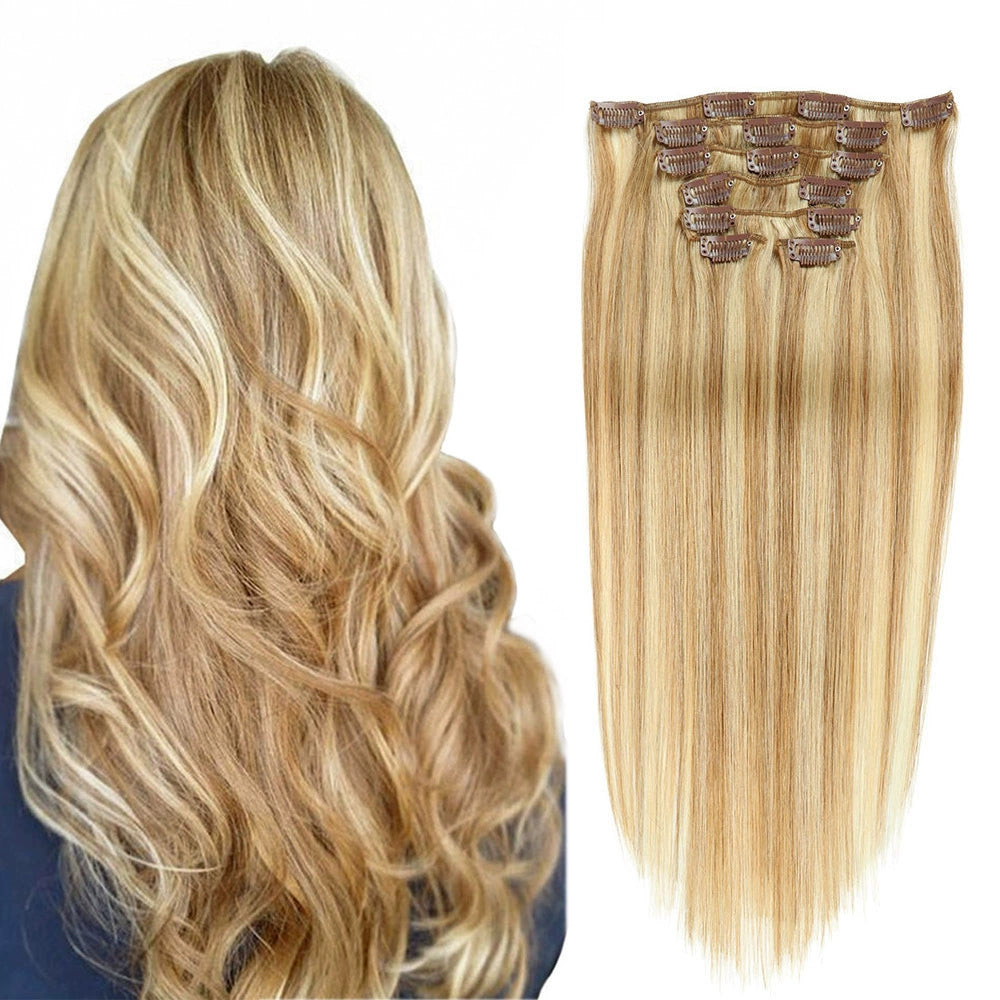 Amber Bronde Highlights / Classic Clip-Ins (100g-120g)(#27/613) - ElevateHealthTech