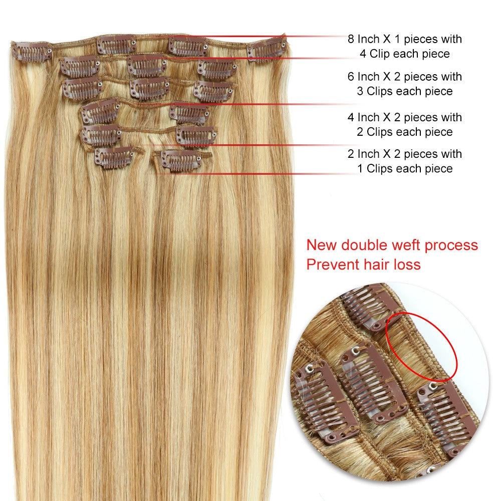 Amber Bronde Highlights / Classic Clip-Ins (100g-120g)(#27/613) - ElevateHealthTech