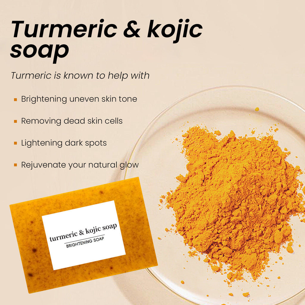 Lemon Turmeric Kojic Acid Soap – Brightening Face & Body Bar | Natural Skincare - ElevateHealthTech
