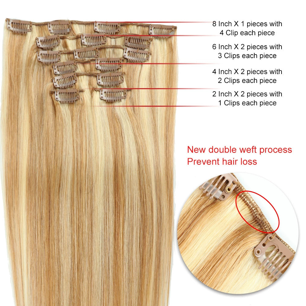 Champagne Bronde Highlights / Classic Clip-Ins (100g-120g)(#18/613) - ElevateHealthTech