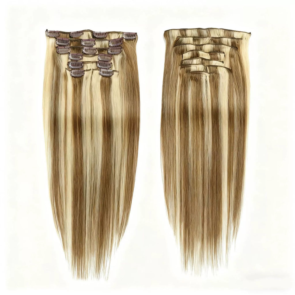 Golden Blonde Highlights / Classic Clip-Ins (100g-120g)(#8/613) - ElevateHealthTech