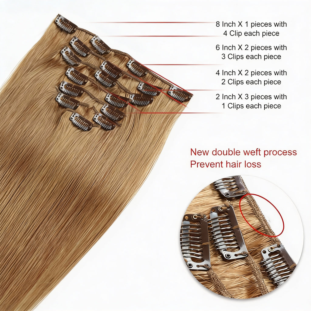 Sugar Brown / Classic Clip-Ins(100g-120g)(#10) - ElevateHealthTech