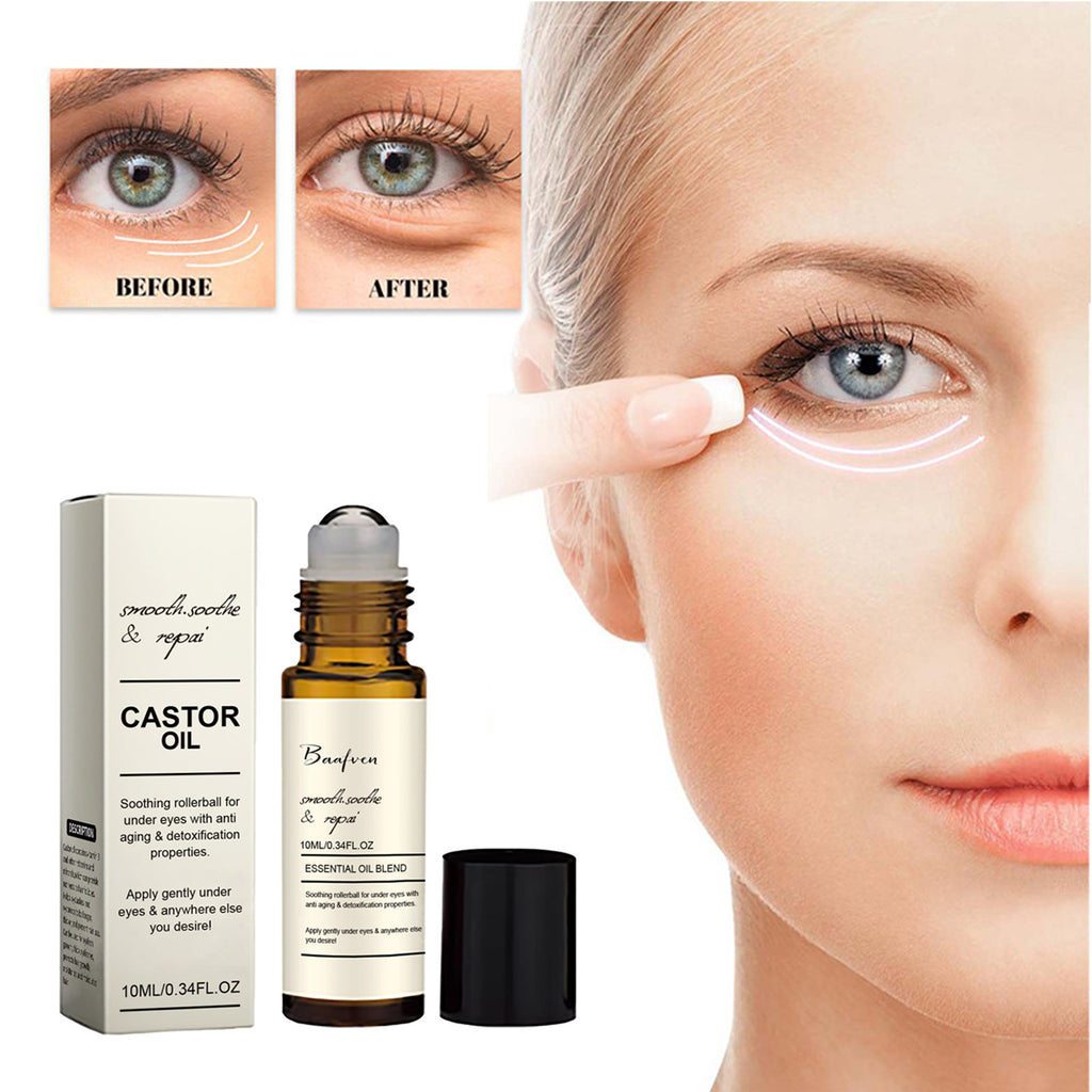 Time Eraser Under Eye Rollerball – Brighten & Refresh with Castor Oil & Frankincense - ElevateHealthTech