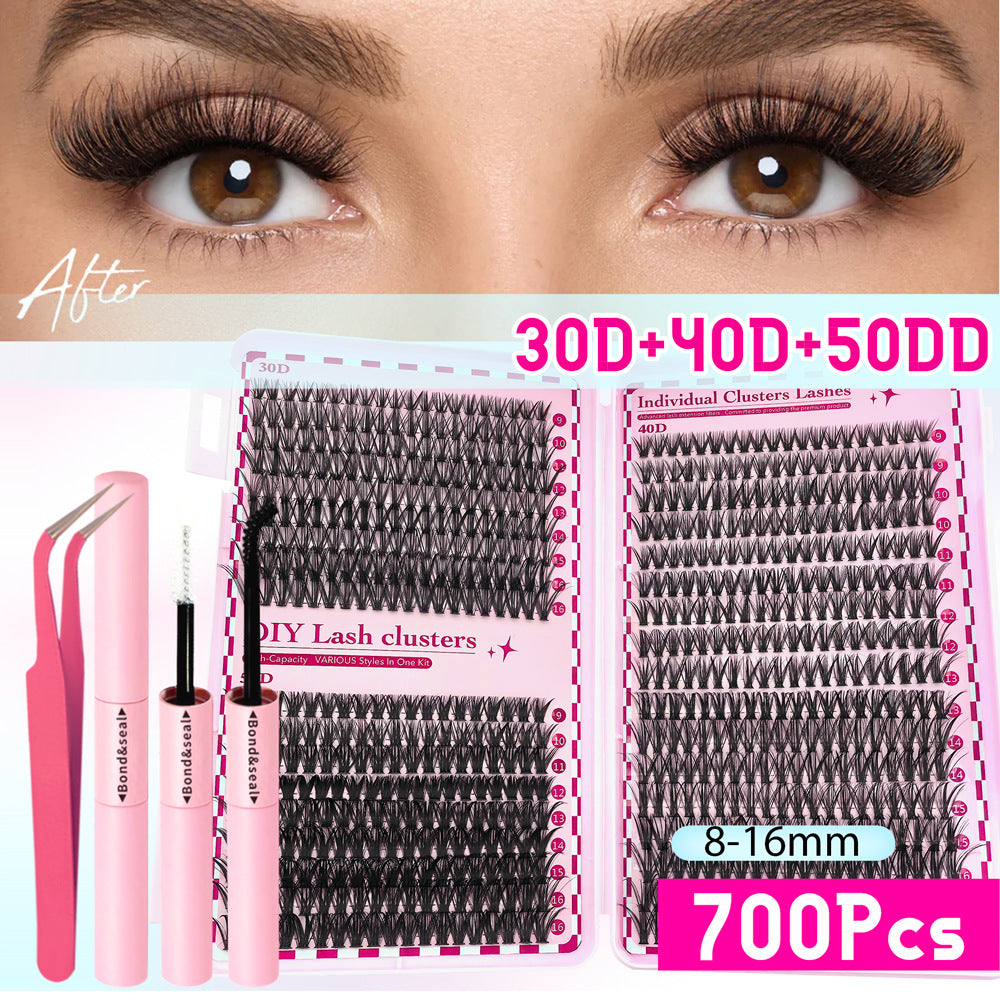 DIY Fluffy Cluster Lash Extension Kit – 40 Row Volume Lash Tray - ElevateHealthTech