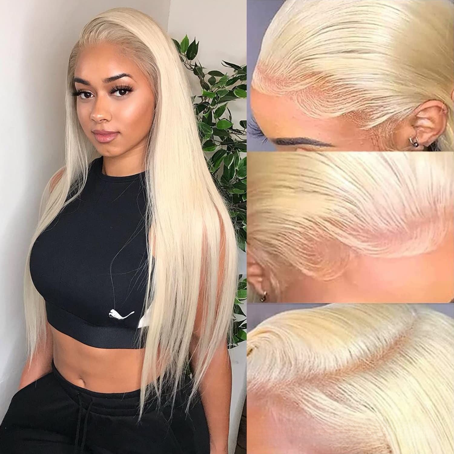 White Gold Human Hair Wig with Adjustable Length - ElevateHealthTech