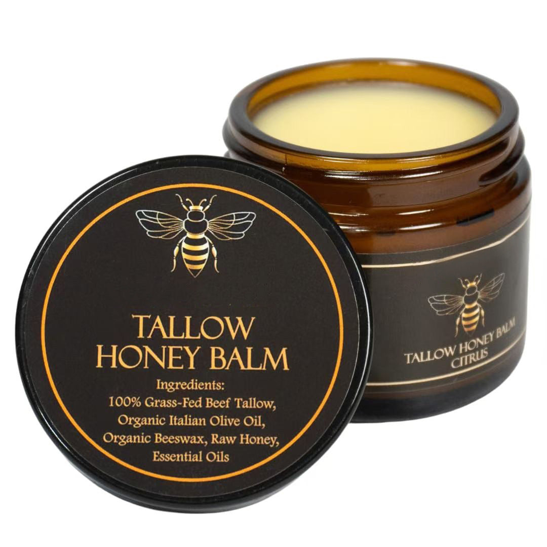 Whipped Beef Tallow and Honey Balm – 4oz Unscented Multi-Purpose Skincare for Face, Body, and Lips - ElevateHealthTech