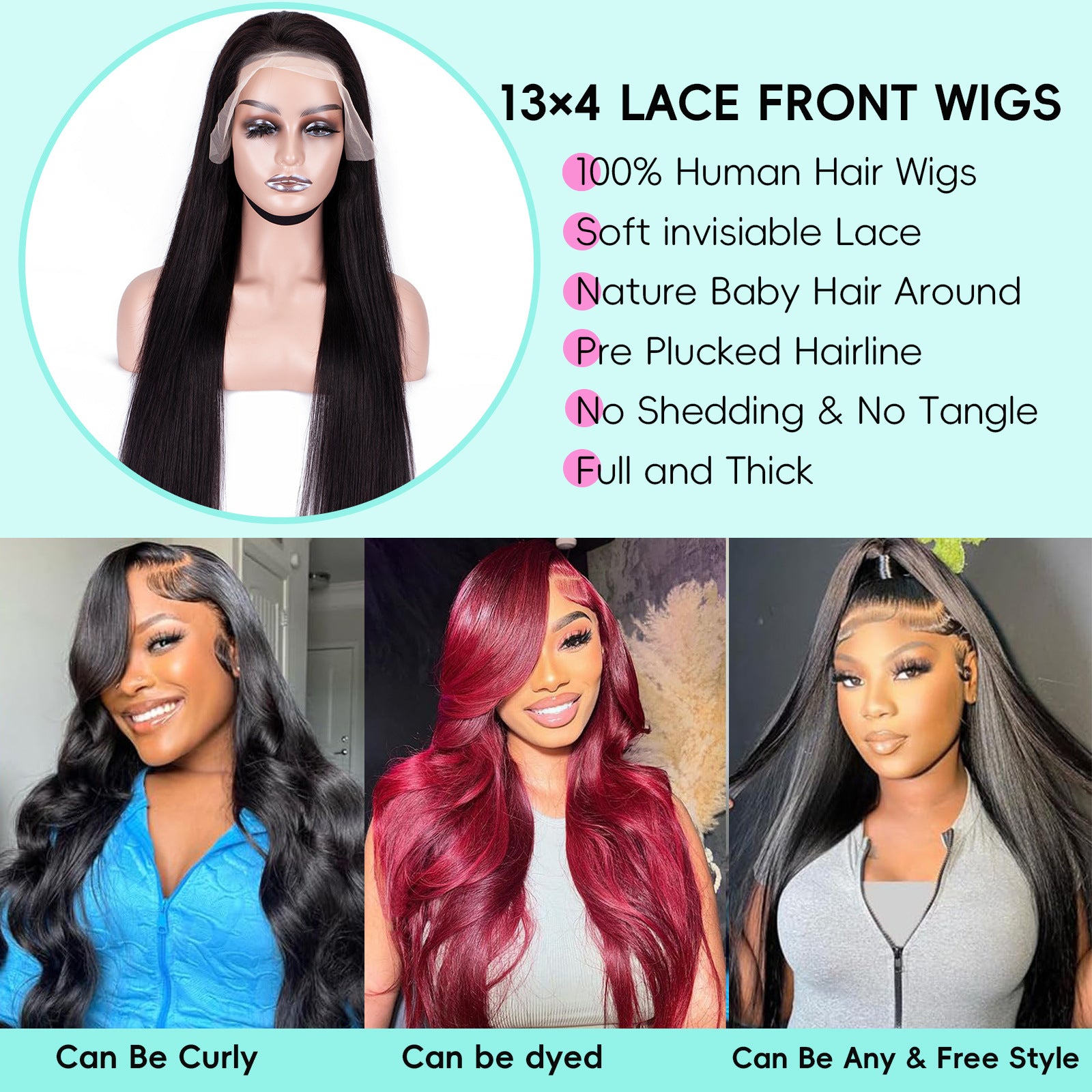 Straight natural color wig - ElevateHealthTech