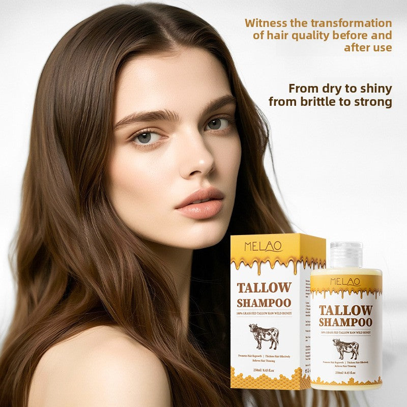 Beef Tallow Moisturizing Shampoo – Deep Hydration & Frizz Control Hair Cleanser (250ml)