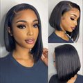 Straight Bob Human Hair Wig Lace Front - ElevateHealthTech