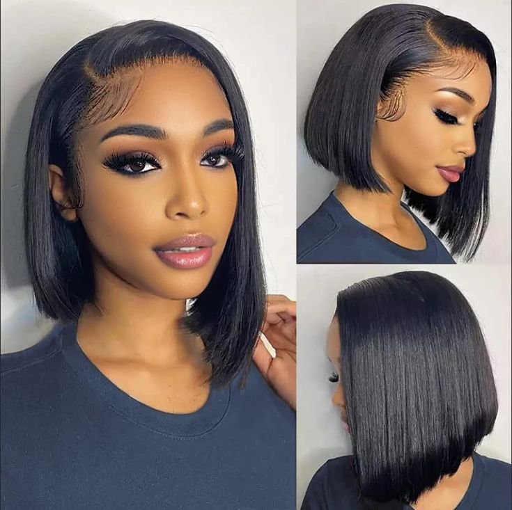 Straight Bob Human Hair Wig Lace Front - ElevateHealthTech