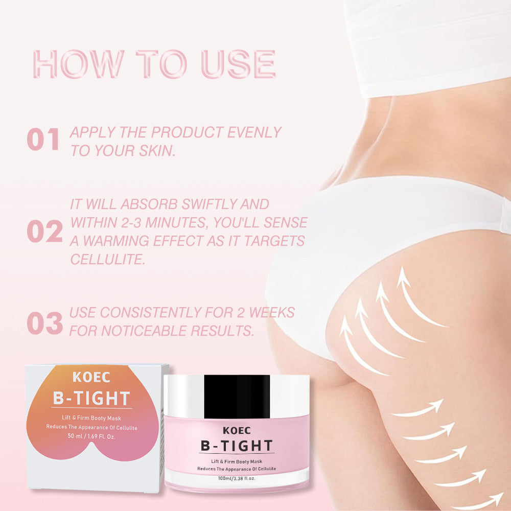 B-Tight Booty Mask – Firming & Hydrating Body Cream, 3.38 fl oz - ElevateHealthTech