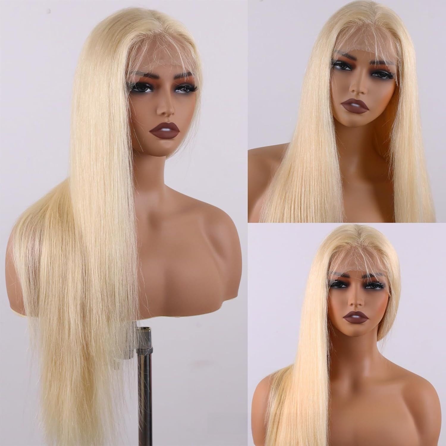 White Gold Human Hair Wig with Adjustable Length - ElevateHealthTech