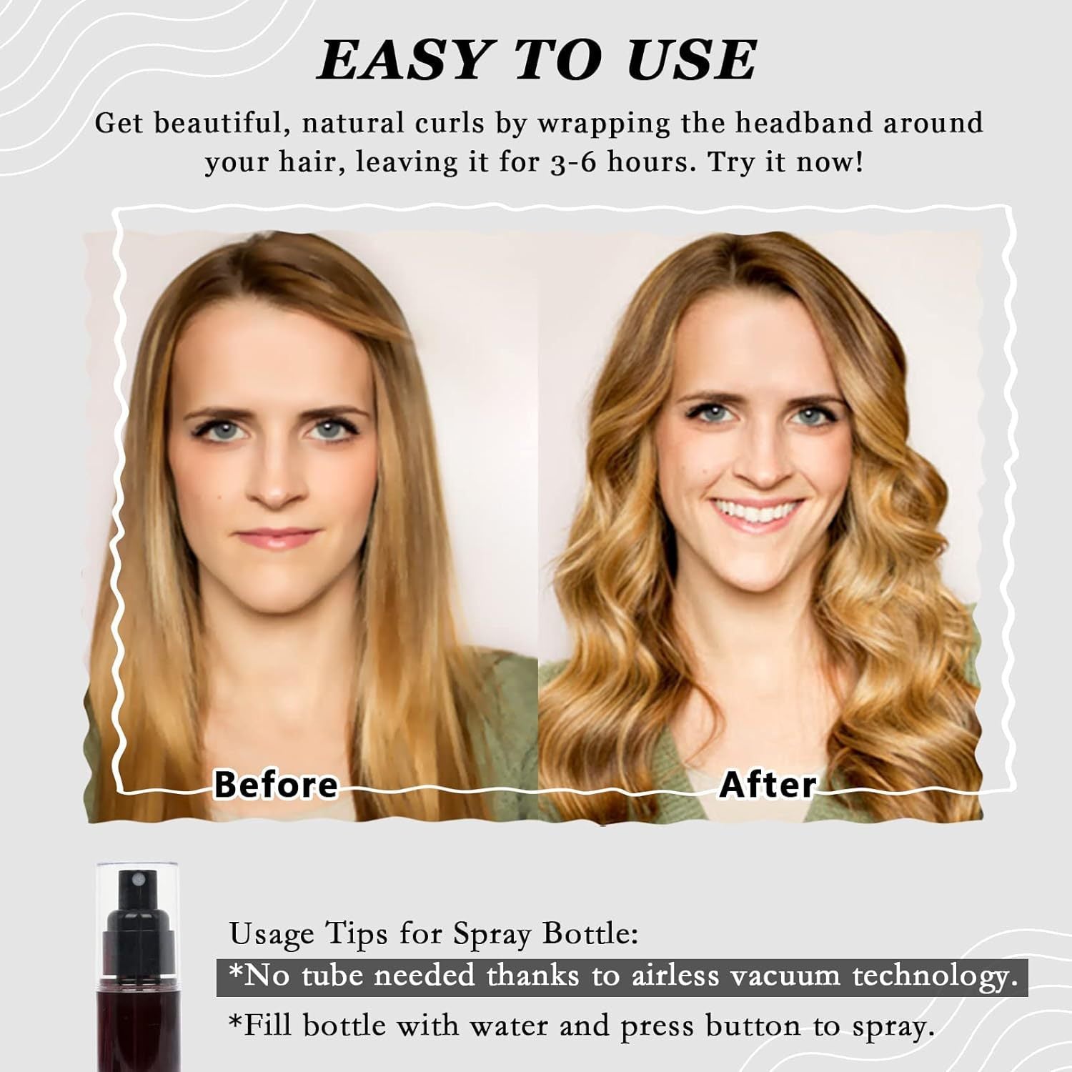 Simple and convenient non-heating curling iron, hair band, hair dresser, big wave hair care, sleep gift box set - ElevateHealthTech