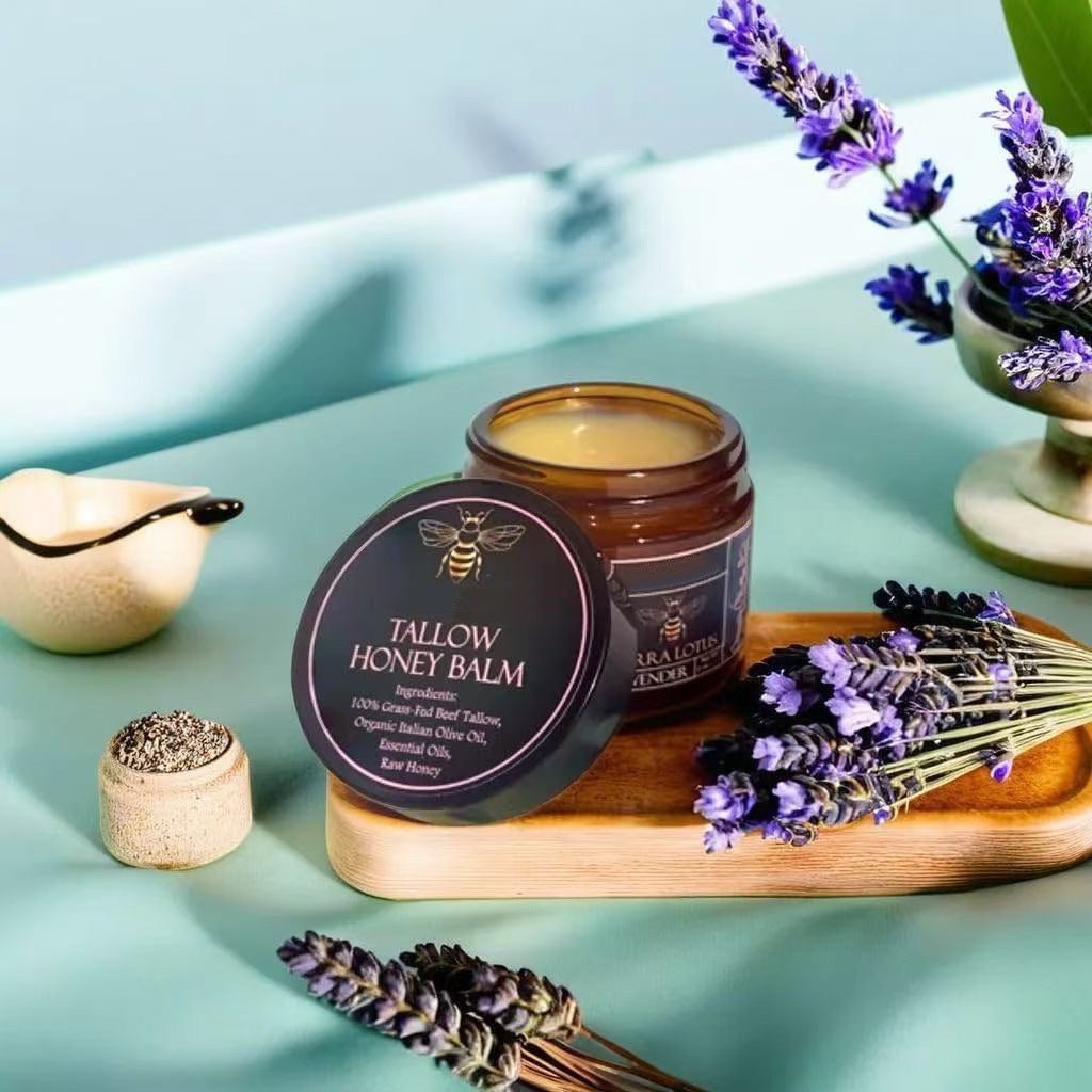 Whipped Beef Tallow and Honey Balm – 4oz Unscented Multi-Purpose Skincare for Face, Body, and Lips - ElevateHealthTech