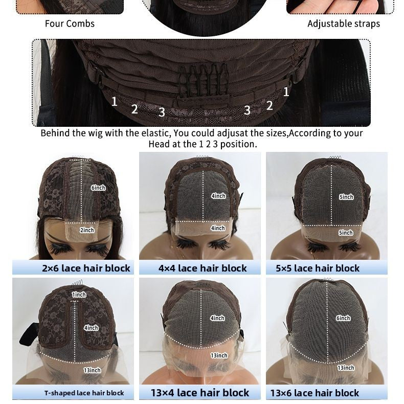 Real human hair wig with lace head cover - ElevateHealthTech