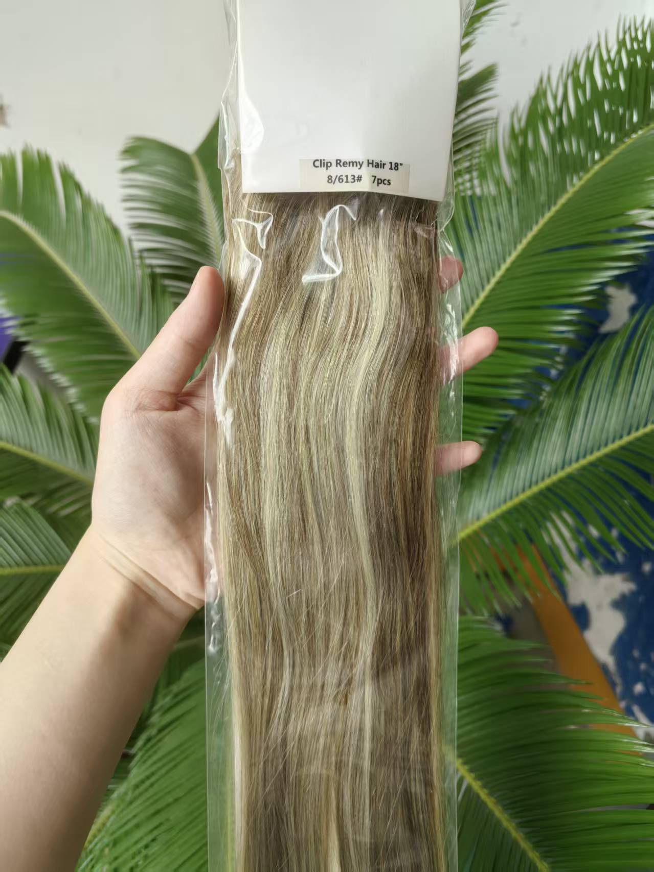 Golden Blonde Highlights Premium Classic Clip-In Hair Extensions(100g-130g)(#8/613) - ElevateHealthTech