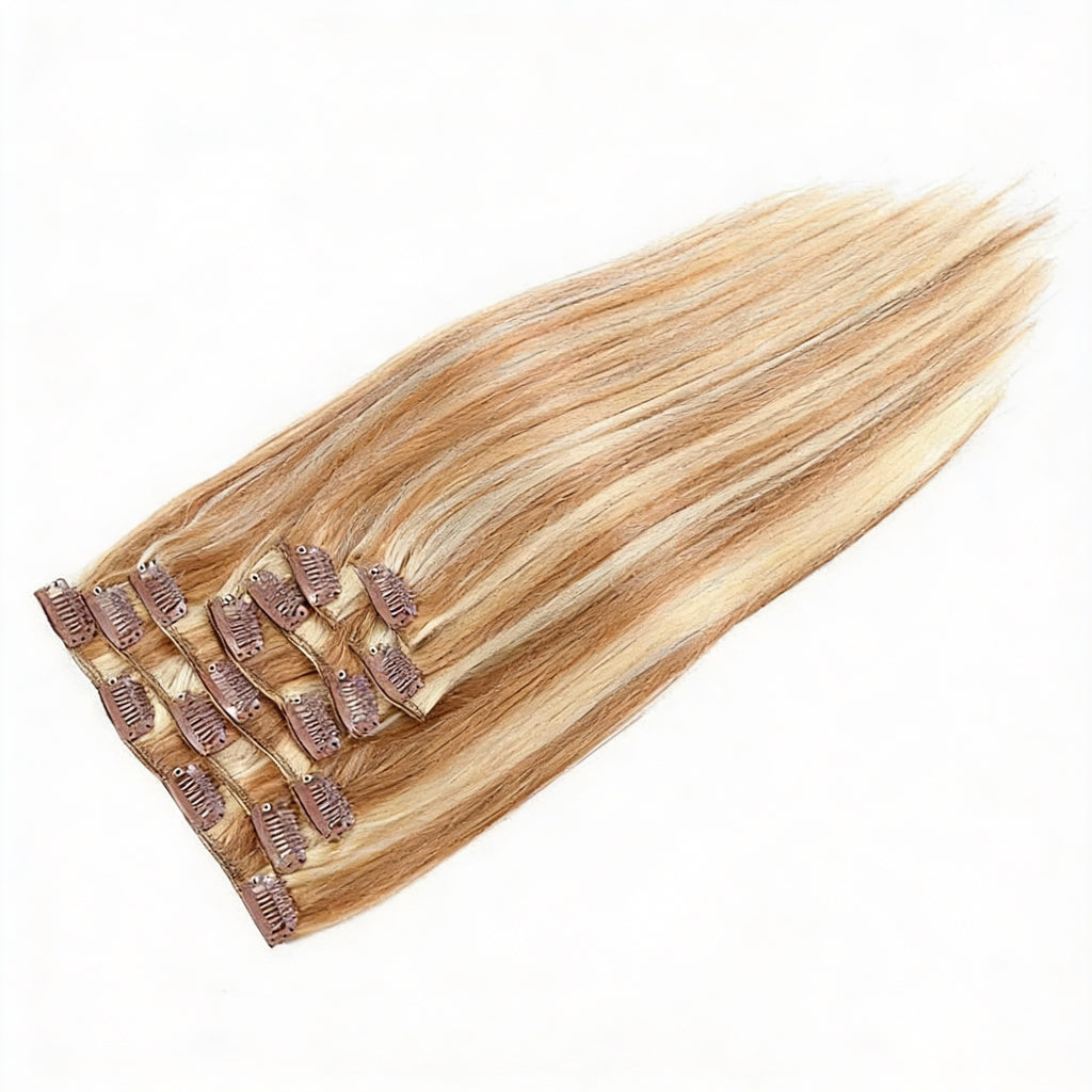 Golden Bronde Highlights / Classic Clip-Ins (100g-120g)(#12/613) - ElevateHealthTech
