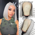 Gray bob haircut with lace wig - ElevateHealthTech