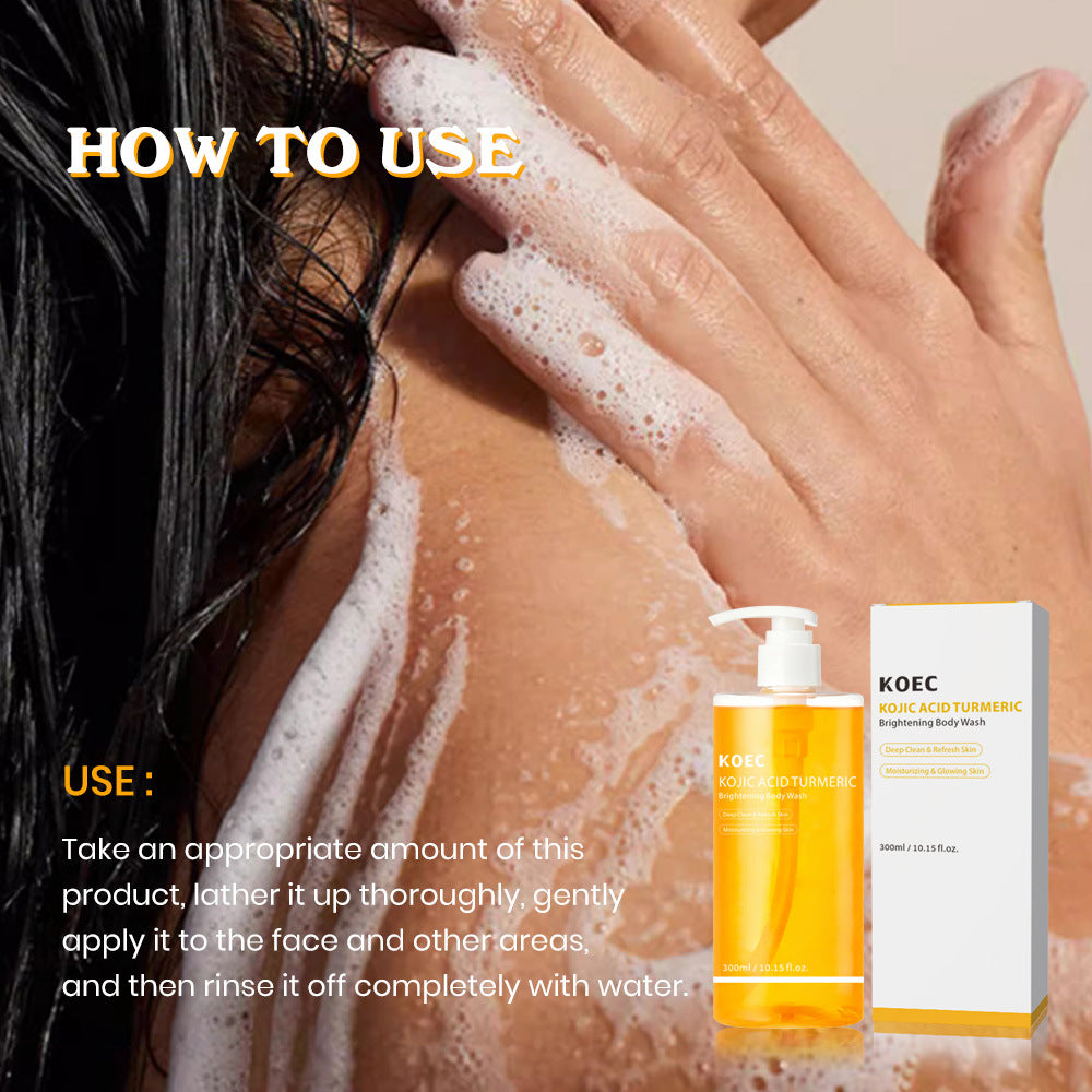 Brightening & Gentle Body Cleanser Duo – Kojic Acid Turmeric Shower Gel + Hydrating Face & Body Wash - ElevateHealthTech