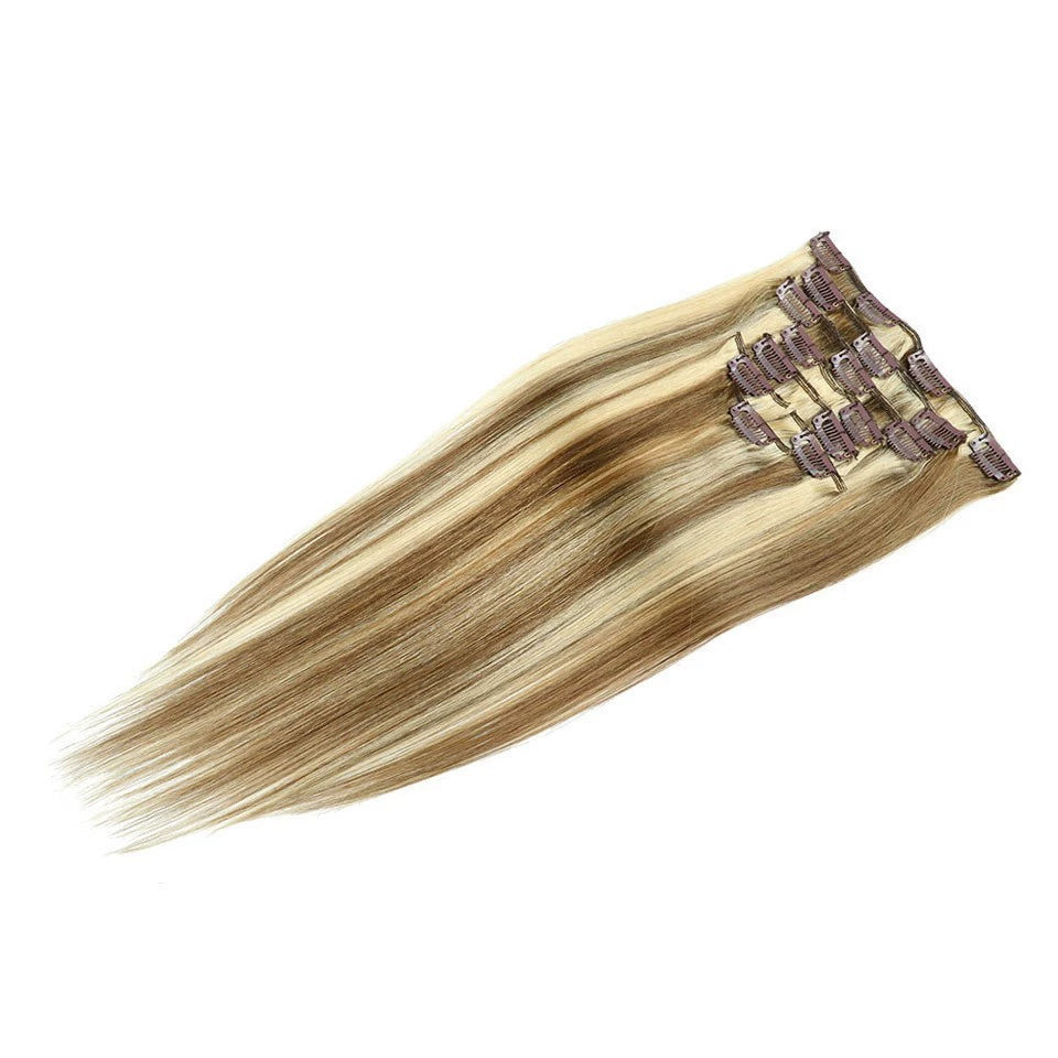Golden Blonde Highlights / Classic Clip-Ins (100g-120g)(#8/613) - ElevateHealthTech