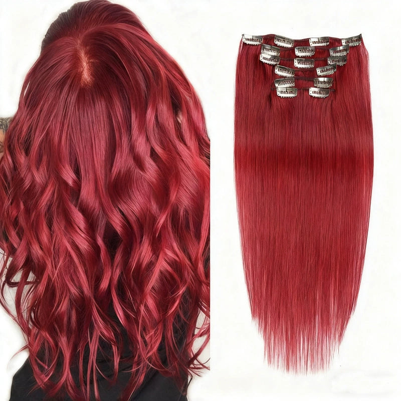 Scarlet Red /  Classic Clip-Ins (100g-120g)(#bug) - ElevateHealthTech