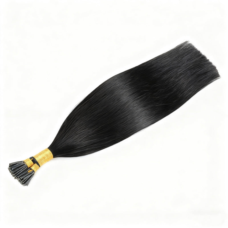 Black Premium I-Tip hair extensions 50g(#1) - ElevateHealthTech