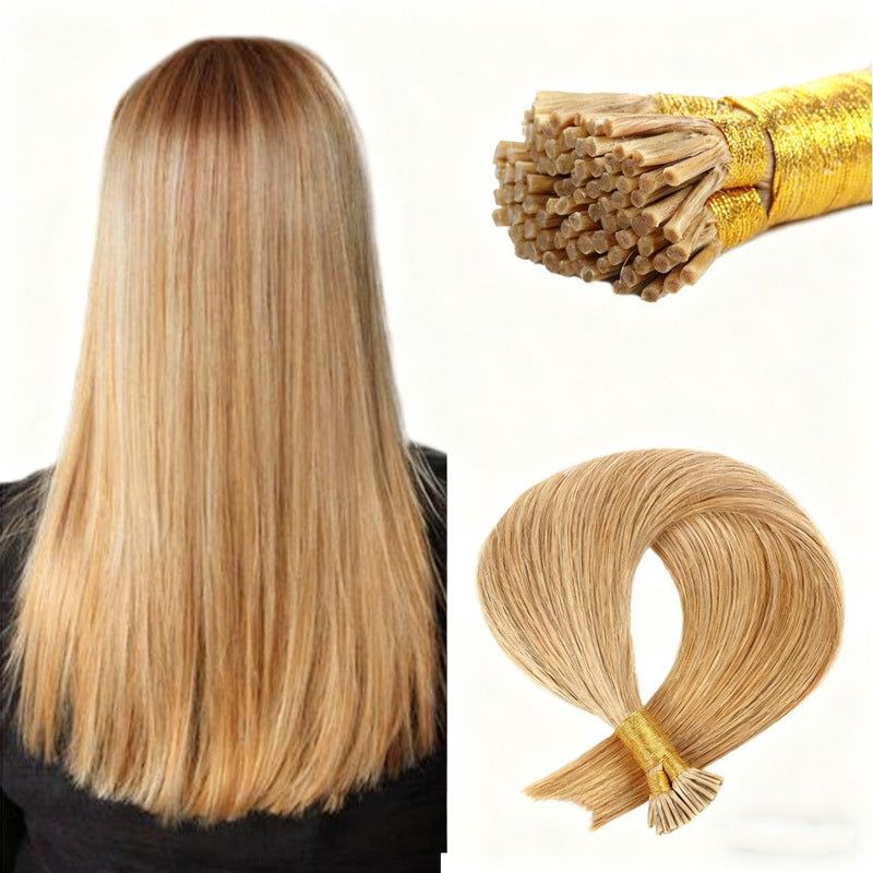 Honey Copper Blonde Premium I-tip Hair extensions 50g(#16) - ElevateHealthTech