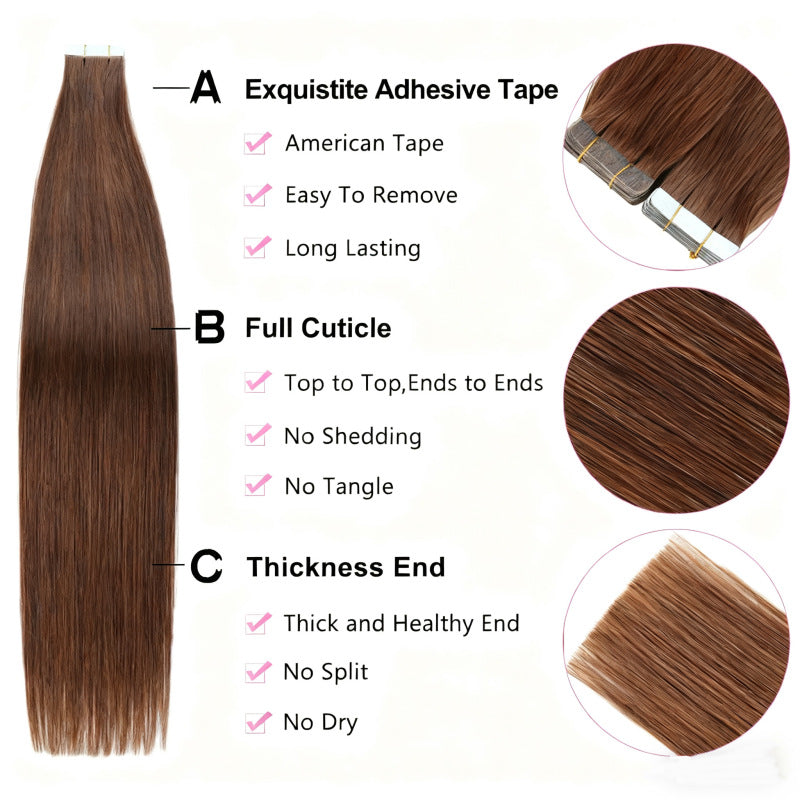 Brown / Tape-Ins 50g(#4) - ElevateHealthTech