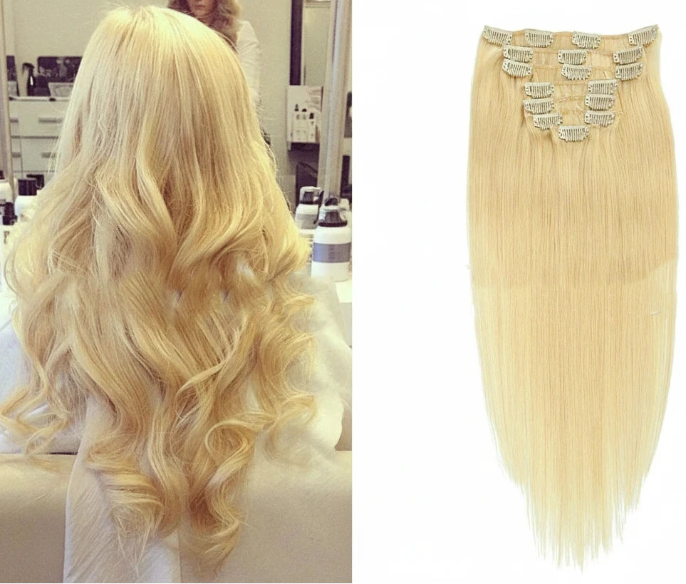 Blonde /  Classic Clip-Ins (100g-120g)( #24) - ElevateHealthTech