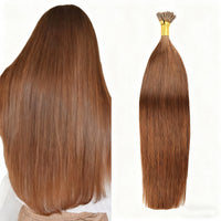 ElevateHairWorld - Light Brown I-tip Hair extensions 50g(#6)