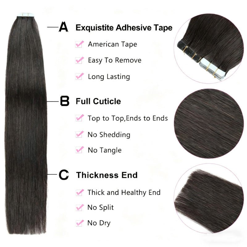 Natural Black / Tape-Ins 50g (#1B) - ElevateHealthTech