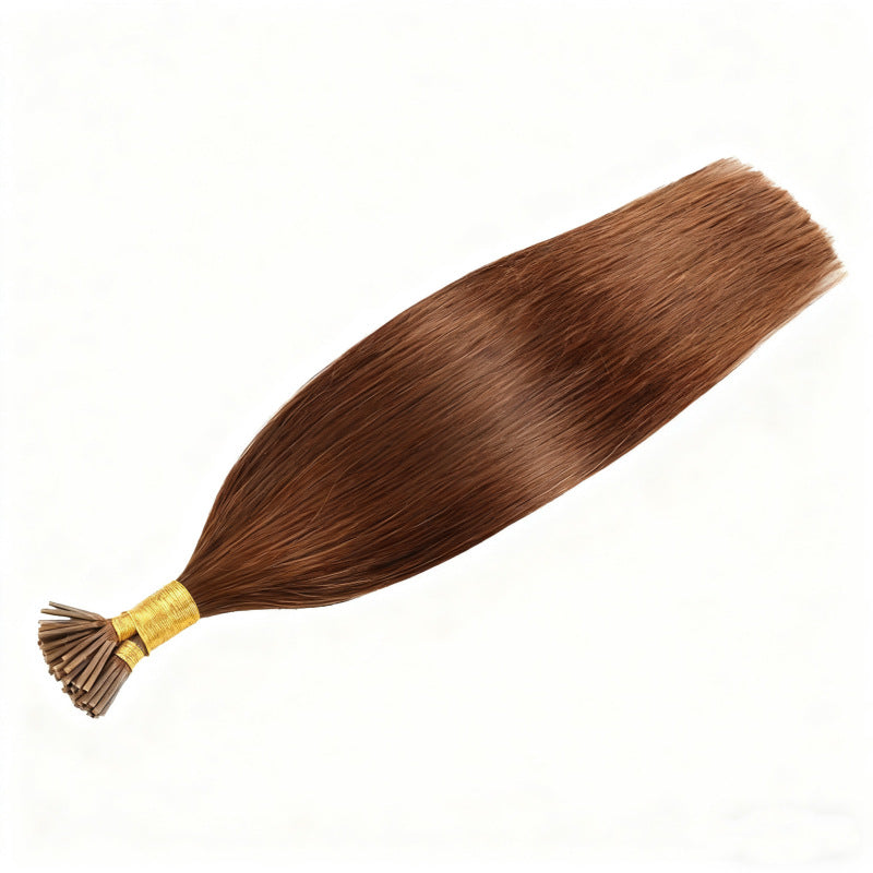 LIght Brown Premium I-tip Hair extensions 50g(#6) - ElevateHealthTech